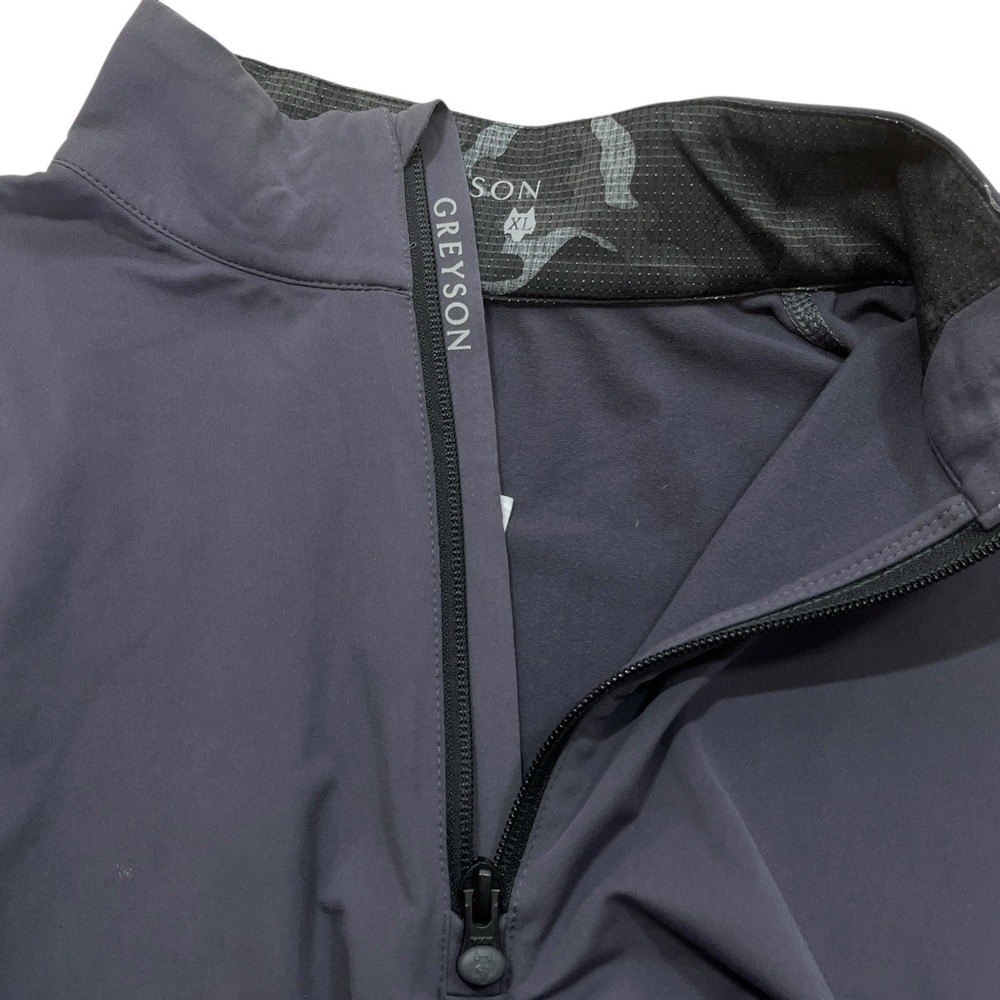 Greyson Tate 1/4 Zip Mock Neck XL Gray Performance Stretch Golf Pullover LOGO - Picture 5 of 9